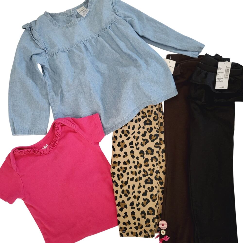 Bundle 18M 3 leggings 2 tops